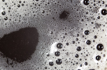 coffee foam. close-up