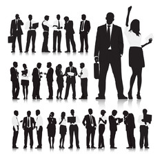 Business People Silhouette Collection Teamwork Concept