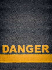 Danger Asphalt Road Markings
