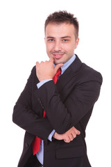 smiling business man looking at the camera