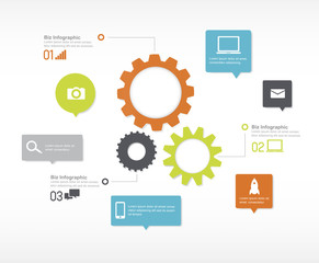 Infographics Global Communication Social Network Vector Concept