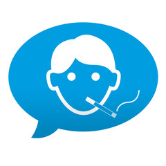 Etiqueta tipo app comentario fumador