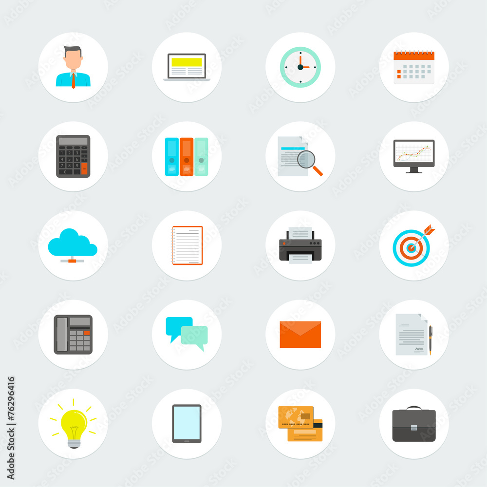 Poster Flat vector business icon for web and application