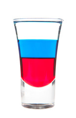tricolor cocktail glass