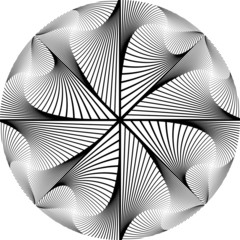 Design monochrome circular abstract background