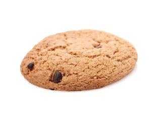 oat cookies on white background