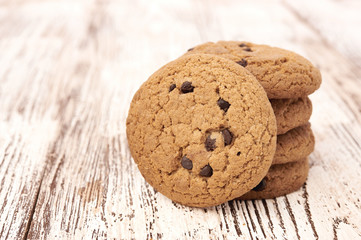 oat cookies on wooden table