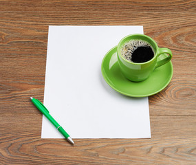 cup on white blank