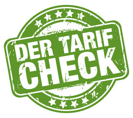 Der Tarif Check - Stempel grün - obrazy, fototapety, plakaty