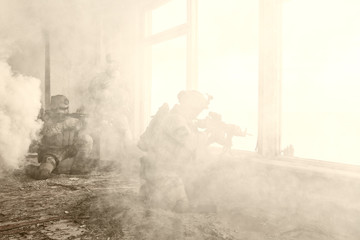 United States Army rangers in action