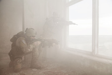 United States Army rangers in action