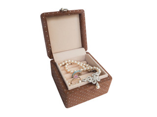 Suede small jewelry box