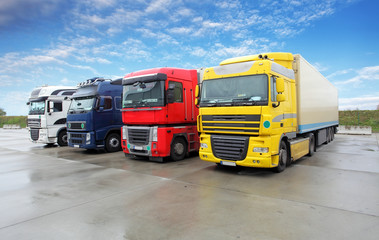 Fototapeta na wymiar Truck in warehouse - Cargo Transport
