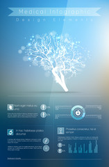 Medical, health and healthcare icons and data elements, infograp