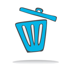 Unwanted Data Computer Clear Trash Waste Icon Vector Concept