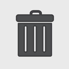 Unwanted Data Computer Clear Trash Waste Icon Vector Concept