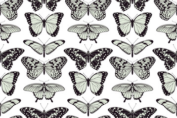 Butterfly seamless vintage background