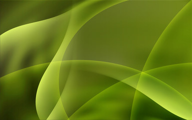 Fototapeta premium Abstract Green Eco Soft Waves Background Vector Illustration