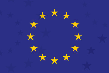 European union flag. With additional stars on background.Unusual