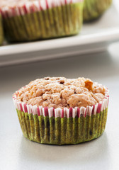 Homemade Blueberry Muffin for Christmas close up