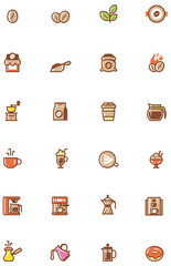 Coffee icon set
