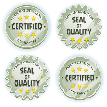 Cartoon Silver Premium Quality Seals
