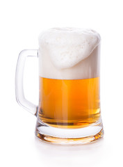 glass of beer foam