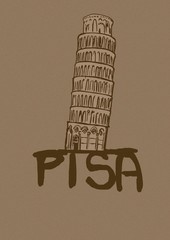 Tower of Pisa vintage