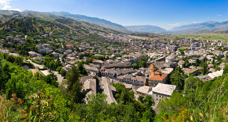 Gjirokaster  - town of silver roofs, Albania - obrazy, fototapety, plakaty