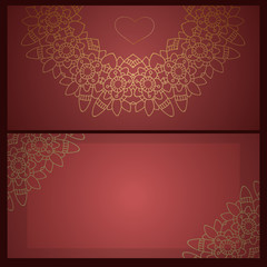 Vintage red invitation