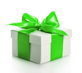 green gift box bow