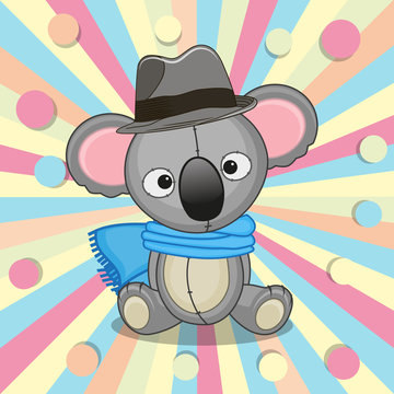 Koala with hat