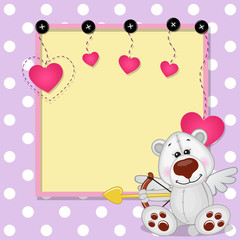 Cupid Polar Bear with frame