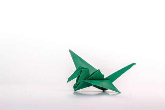 isolated origami crane