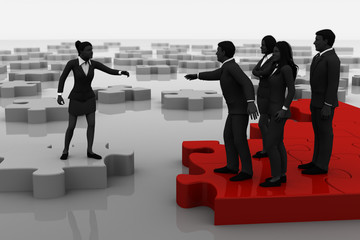 Jigsaw puzzle recruiting