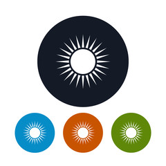 Icon sun with rays , vector illustration