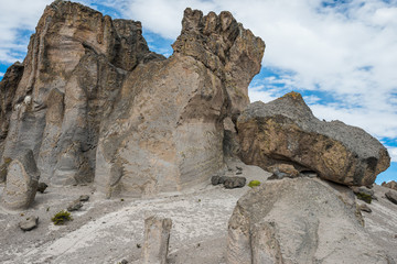 Fototapeta na wymiar Imata Stone Forest in the peruvian Andes Arequipa Peru