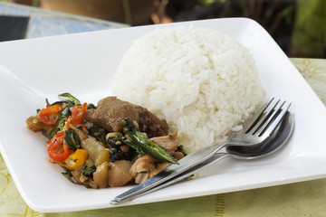 Pad Krapao Kha Moo