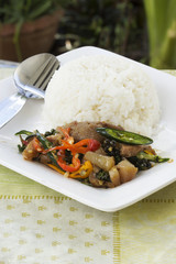 Pad Krapao Kha Moo