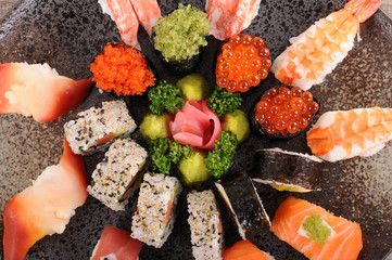 Assorted sushi platter