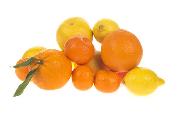Citrus fresh fruit isolated on a white background