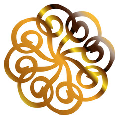 Fototapeta premium goldene Mandala Form...