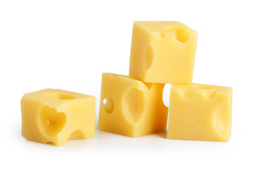 piece of cheese isolated