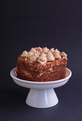 cake with chocolate and coffee