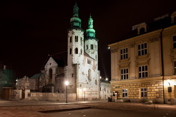 Church of St. Andrew at Night in Krakow