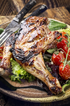 Grilled Chicken with Salad