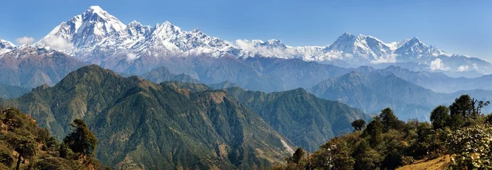 Papier Peint photo autocollant Annapurna Dhaulagiri et Annapurna Himal - Népal
