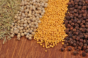 Heap of different dry spices