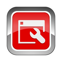 Chrome Square Button 