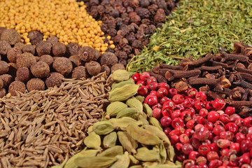 Heap of different spices